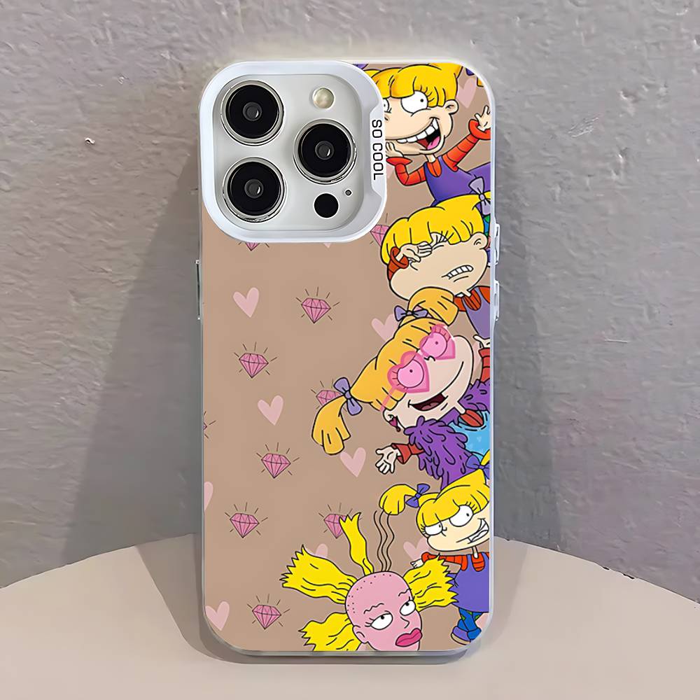 

C-Chuckie A-AngelicaS Rugrat Phone Case For iPhone 17,16,13,12,11,15,14,Pro,Max,Plus,SE4,Air,Mini White IMD Matte iPhone14PRO