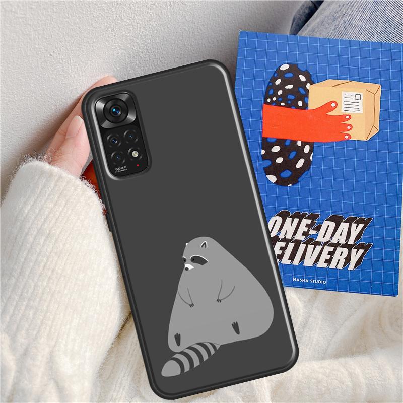 Cartoon Raccoon Kawaii over For Redmi 9 10 10A 9C 10C 12C Case For Redmi Note 8 9 10 11 12 Pro Plus 10S 11S 12S