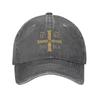 New Orthodox Christian Printed Baseball Cap - Vintage Washed Cotton Denim Flap Cap Fashionable, Versatile And Comfortable