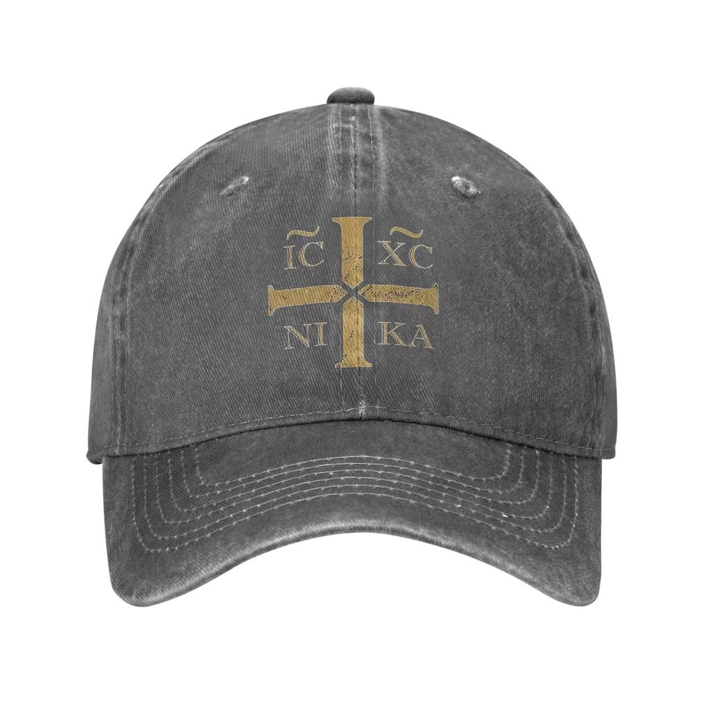 New Orthodox Christian Printed Baseball Cap - Vintage Washed Cotton Denim Flap Cap Fashionable, Versatile And Comfortable