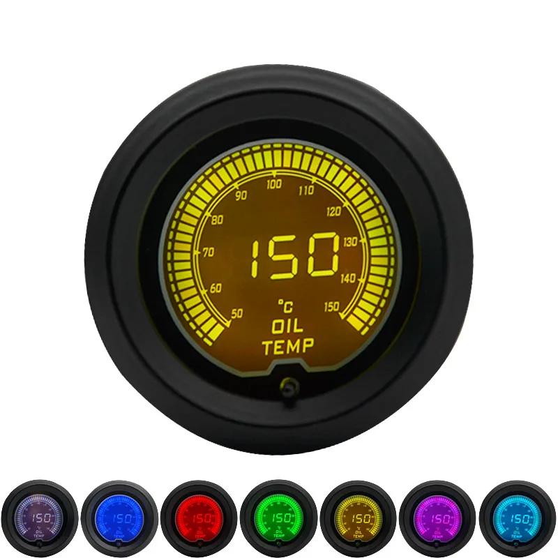 52mm Boost/Water temp/Oil temp/Volt/Tachometer/EGT/Air Fuel ratio/Oil Pressure Gauge LCD Digital 7 Color Display