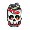 Halloweenmärke Mörk Gotisk Stil Skalle Mönster Mjölkte Form Zinklegering Textur Brosch Mångsidigt Klädtillbehör