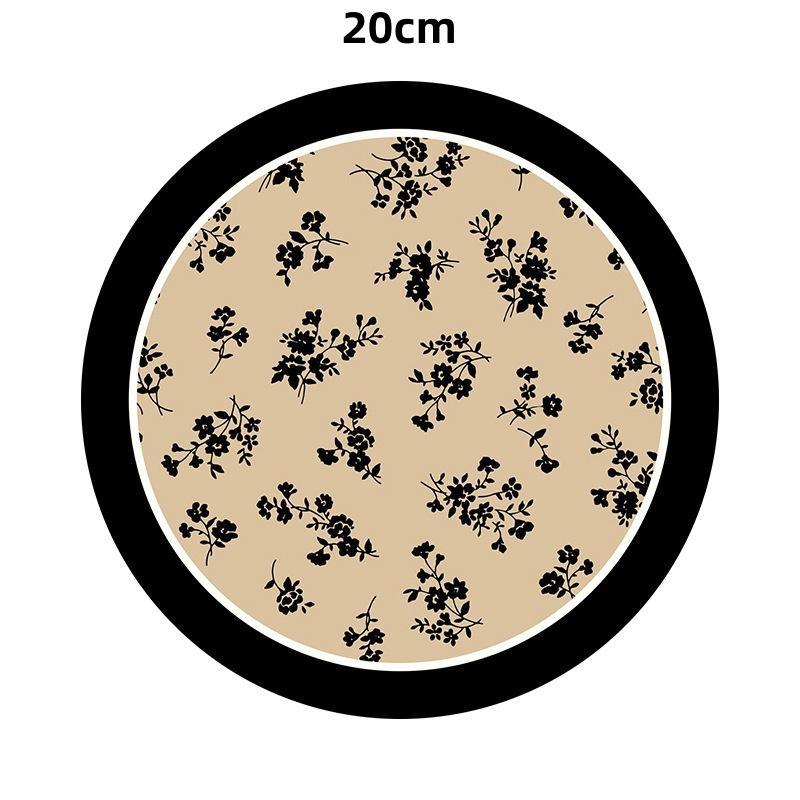 Retro Round Flower Coasters Heat Insulation Anti-scald Table Mats Creative Home Diatomite Absorbent Coaster Kitchen Accessory