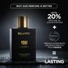 BELLAVITA You EDP | Parfüm für den Mann | Langanhaltend | 100ml | Lavendel & Bergamotte Duft | Premium Parfüm für Männer