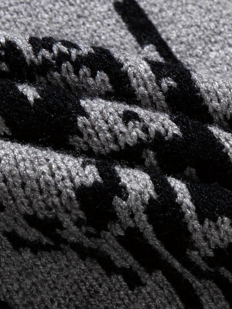 Stylish Korean Round Neck Men's Wool Sweater - Autumn/Winter Casual Loose Fit with Graffiti and Color Block Design
