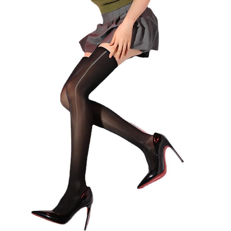 Glossy Seamless Long Tube Stockings8DUltra-thin Over-the-Knee High Socks912Fine Silk Smooth Sexy Pure Desire Thigh-High Stocking