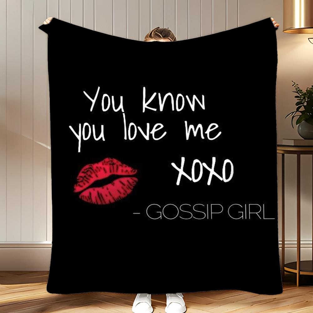

tv series Gossip Girl Throw Soft Coral Fleece Blanket 310gsm Fluffy Warm Throw for Sofa Bed Couch Bedroom Decor 75x100cm