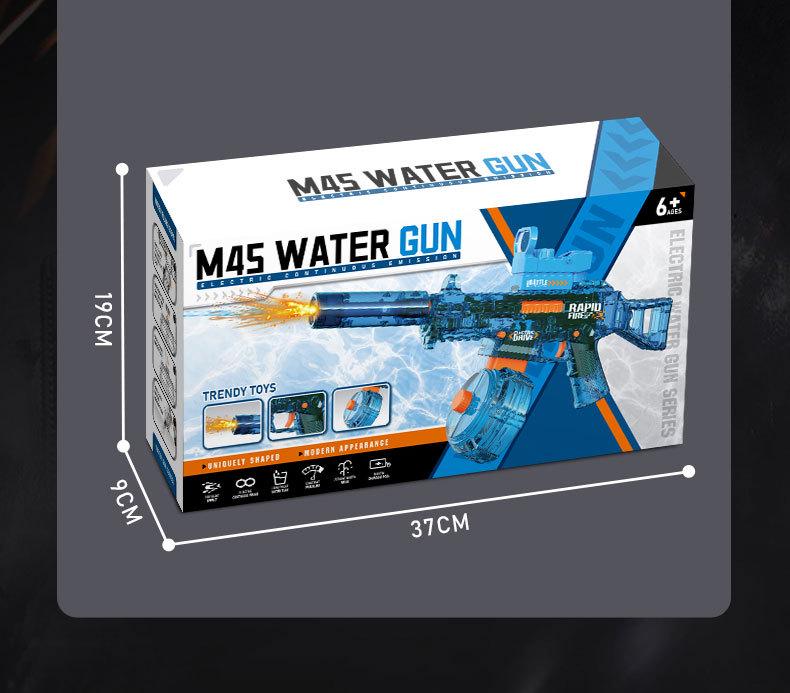Electric Water Gun MP45: Self-Priming, Rechargeable, Large Capacity Outdoor Toy for Boys and Girls
