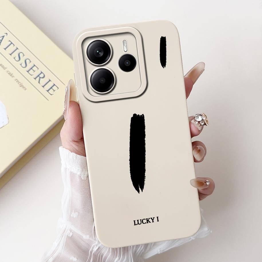 For Xiaomi Redmi Note 14 2025 Case Global Cover Cute Letters Soft Silicone Phone Cases For Redmi Note 14 Europe Note14 5G Fundas