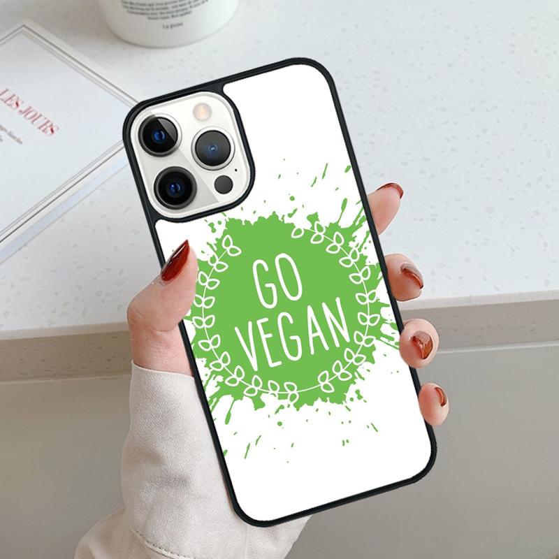 Vegan Pattern Phone Case For iPhone 17 Air 11 12 13 14 15 16 Pro Max Cover For iPhone 17 Air Max Plus Coque Shell