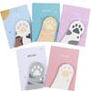 Cute Sticky Notes Paw Print Adorable Cat 5 Types Set Books 150 Sheets Memo Stationery Gift Lovers Index Bookmark.