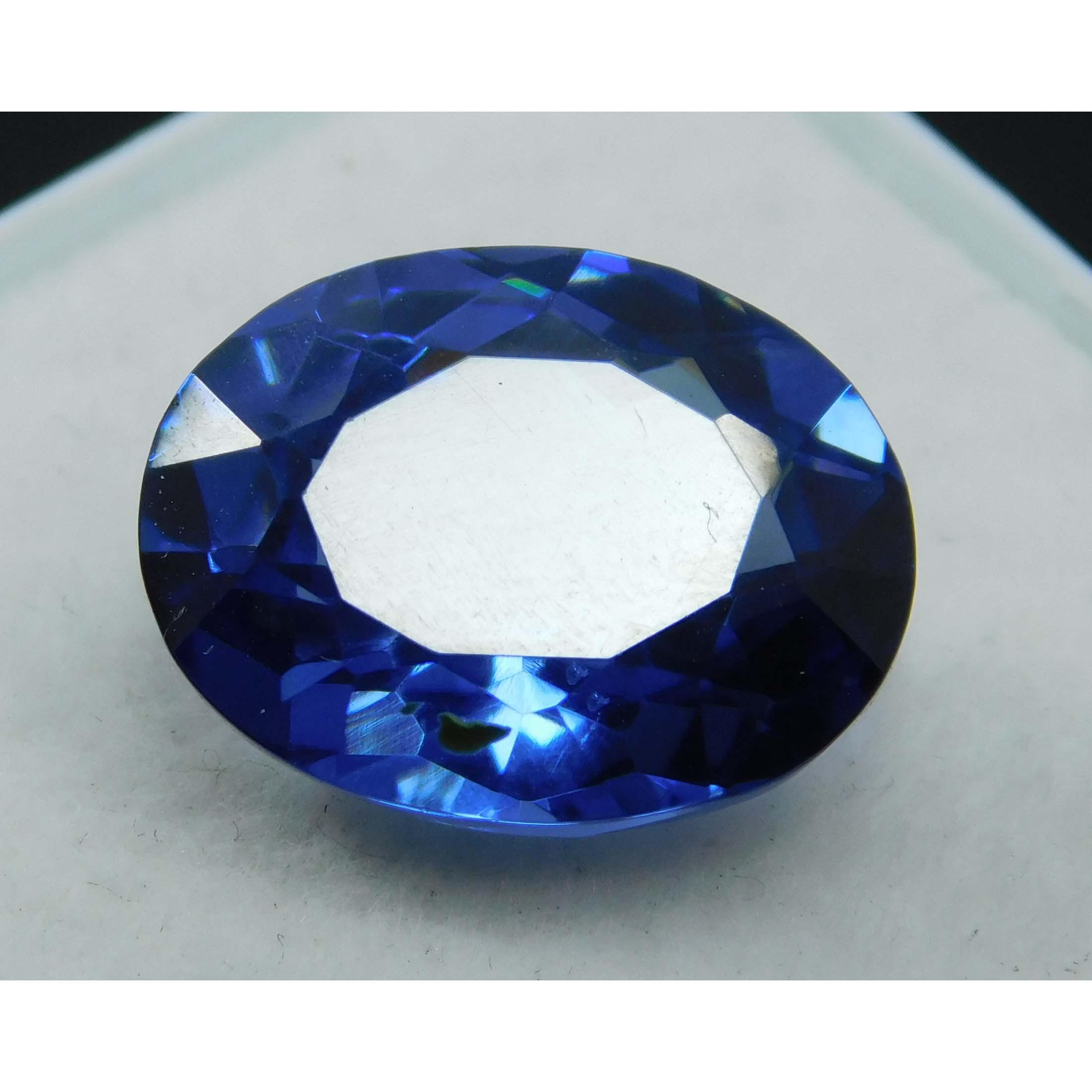 

Natural Oval Shape 9.22 Carat Blue Sapphire Loose Gemstone CERTIFIED Ring Size A-1643 13.2 mm approx синій