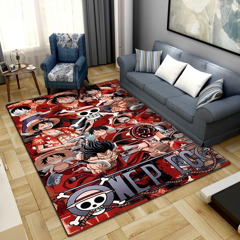 One Piece Anime Washable Non-Slip Rug Carpet Larget Floor Mat Bedroom Home Decor LXR163