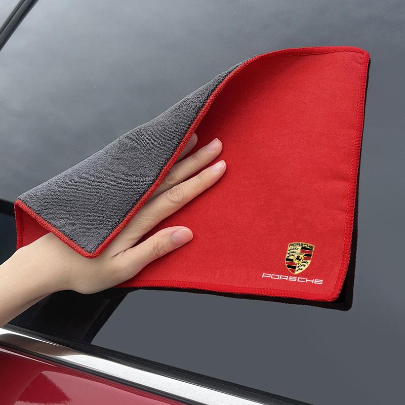 Miękka Szczotka do Czyszczenia Wnętrza Samochodu Ręcznik do Mycia Ścierka do Wycierania na Sucho Do Porsche Cayenne Panamera Macan 911 718 Taycan Boxster Cayman 918