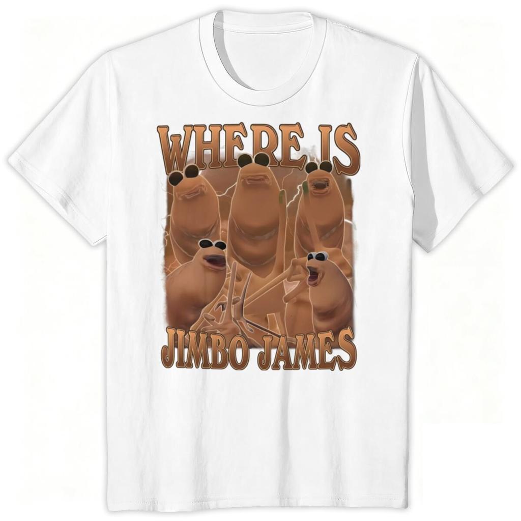 Lustiger Marcus der Wurm Print Amerikanische Mode Kurzarm Amazon Locker Lässiges T-Shirt Top für Männer und Frauen