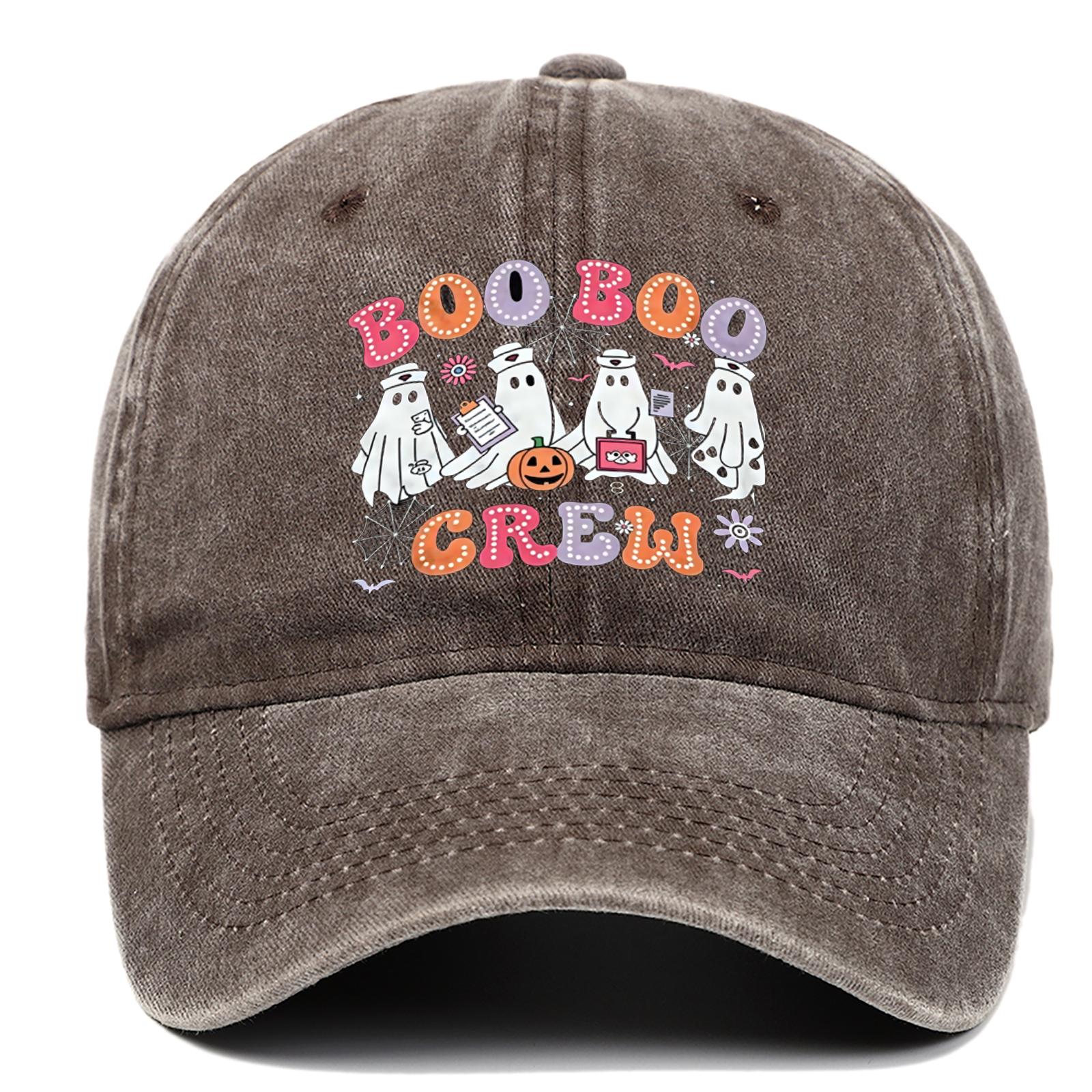 

Letter pumpkin printed baseball cap, cute ghost duckbill cap,men s and women s Halloween holiday hats,adjustable and comfortable Adjustable кавовий
