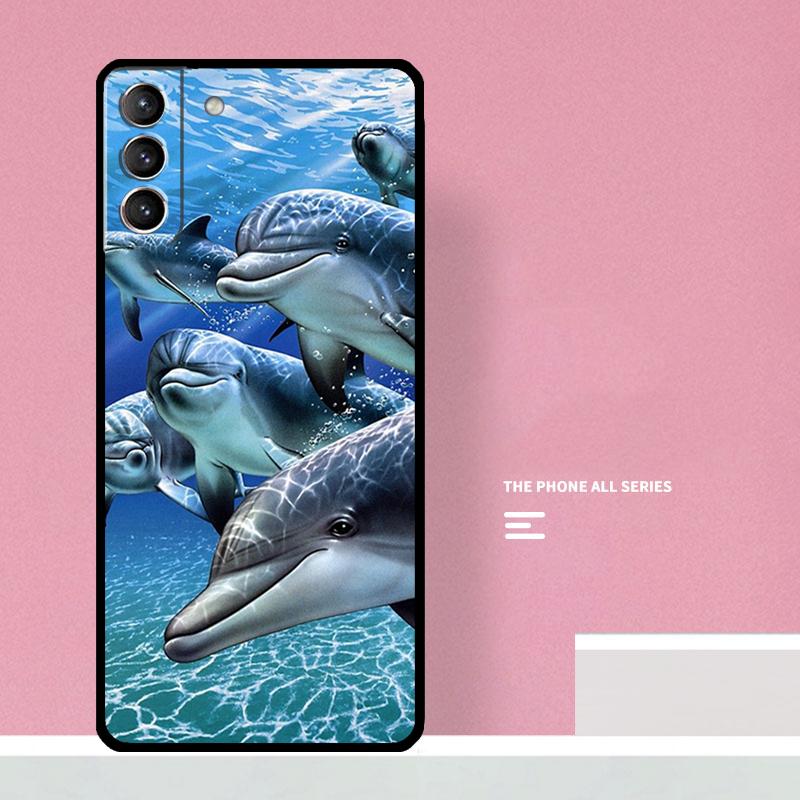 Ocean Dolphin Phone Case For Samsung Galaxy S24 S26 Ultra S20 S21 S22 S23 S25 Plus S10 S25 FE Cover Coque