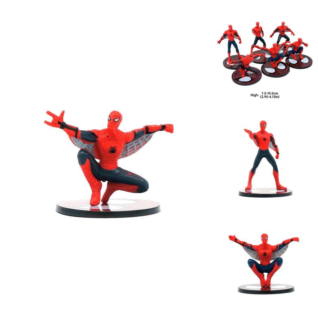 Spider-man Cake Topper Decoration Model 6 Superhero Figures 7-12cm Resin Character Figures