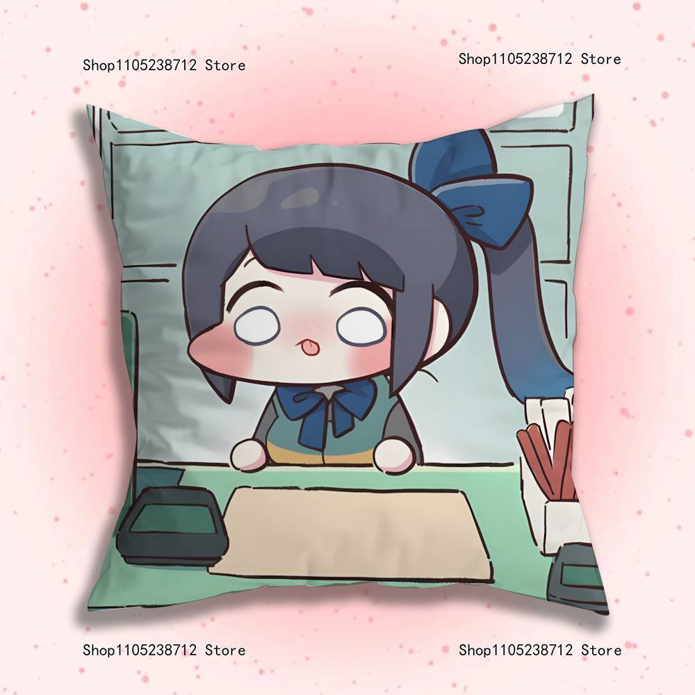 Cute Game T-Trickcal Anime Pillow Case Anti-Dustmite Pillowcase Invisible Zipper Silky Short Plush Sofa Cushion Cover