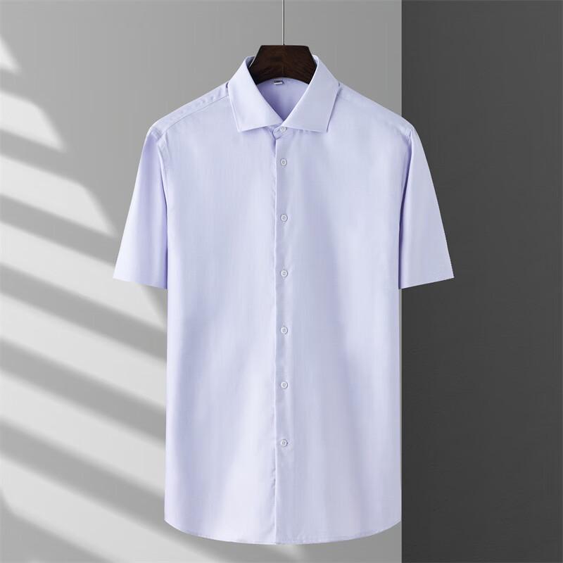 

Aoshi Men s Short Sleeve Business Houndstooth Non-Iron Shirt 175/92