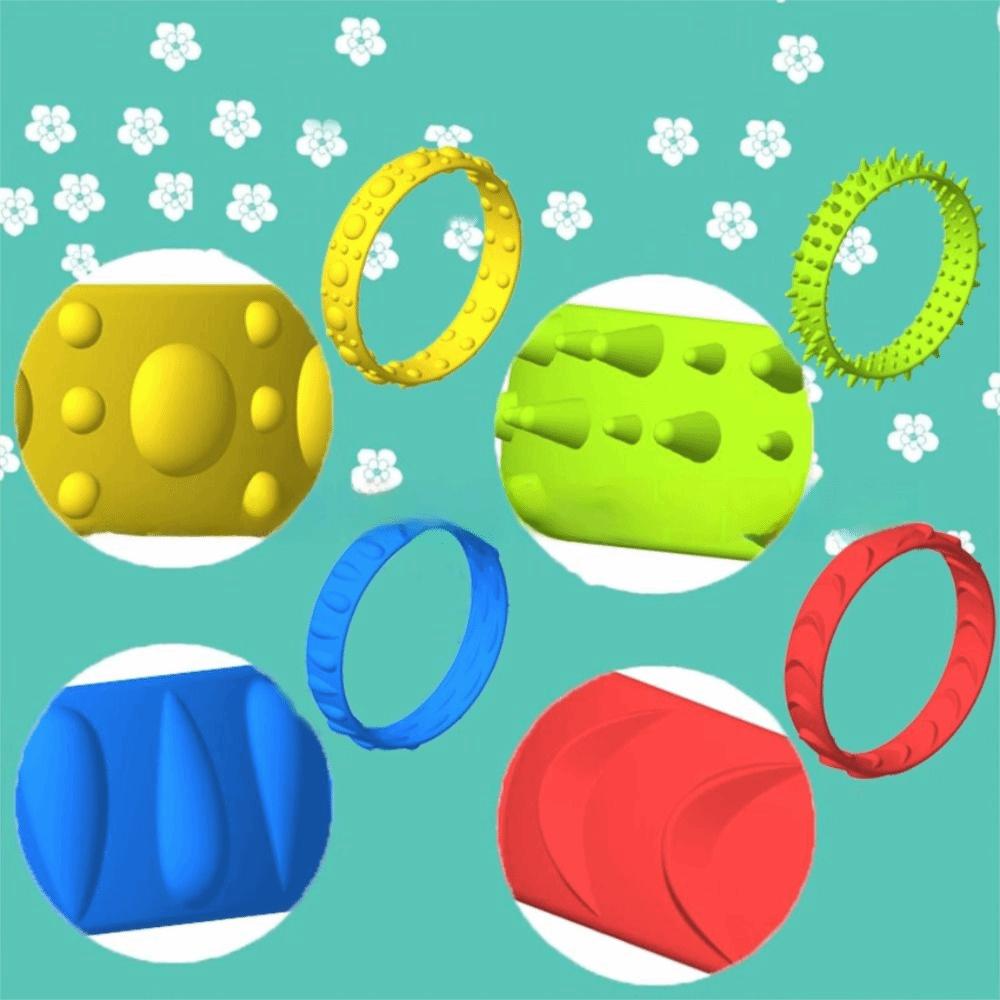 Soft Material TPR Sensory Hand Ring Toys Flexible Design Silent Decompressors Bracelet  Kids Play