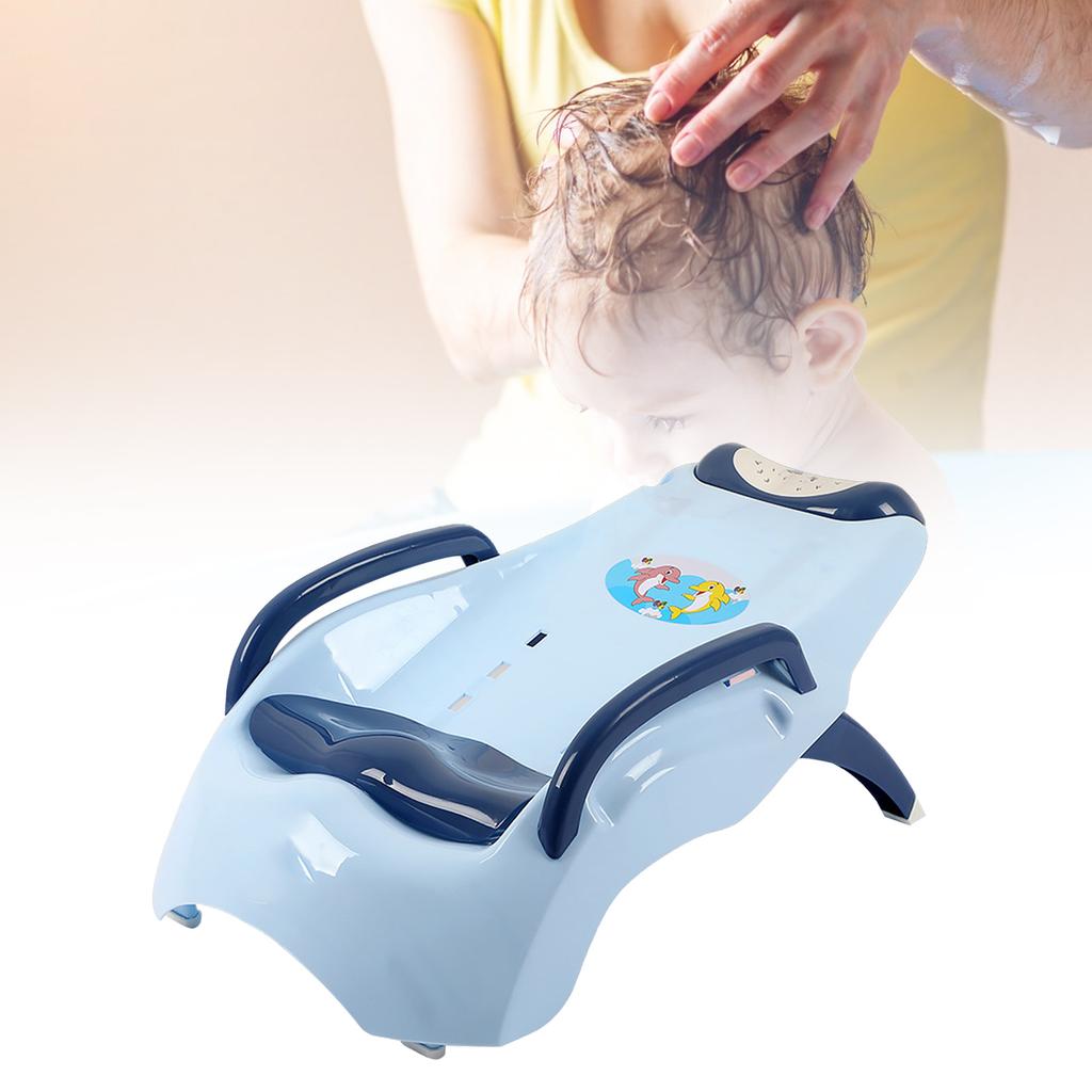 Kids Hair Washing Chair Multi Levels Ergonomic Design Foldable Child Shampoo Bed for Home Hair