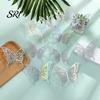 Home Atmosphere Decor 12Pcs/Set Wall Sticker 3D Hollow Butterfly Design Lightweight Easy Living Room Installation Decals Bedroom Birthday Party