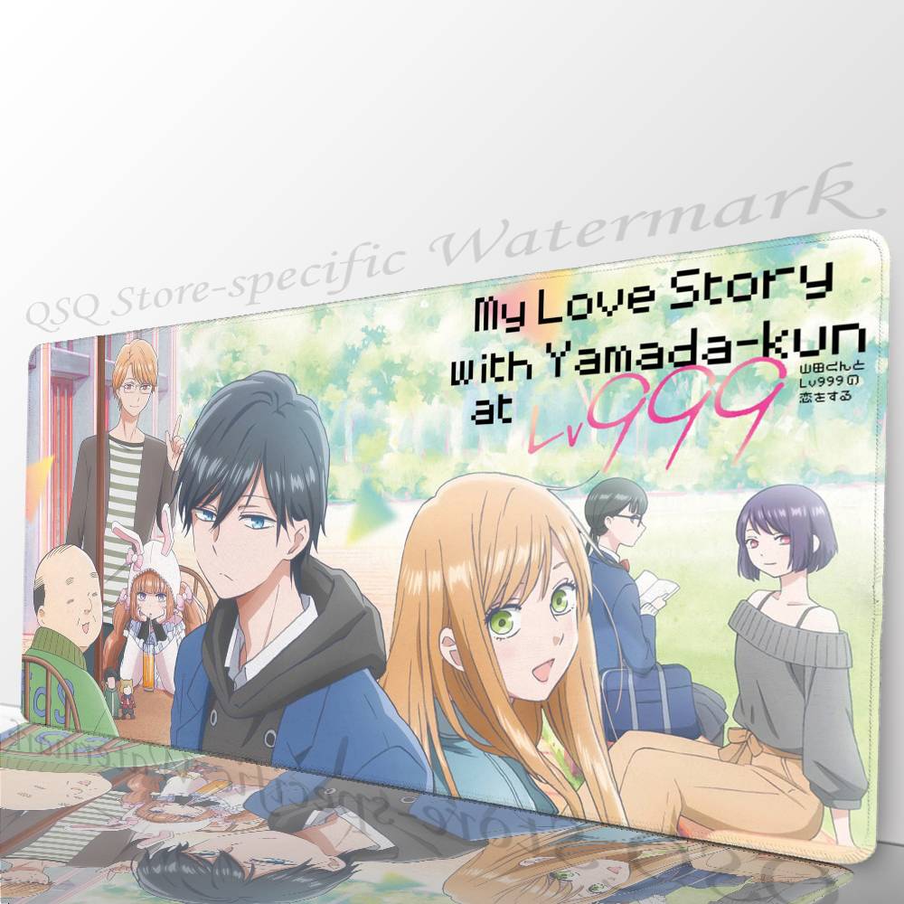 

My Love Story With Yamada-kun At Lv999 Anime Mousepad Mouse Mat Desk Mat With Pad Gaming Accessories Prime Gaming XXL Keyboard LockEdge700x300x2mm