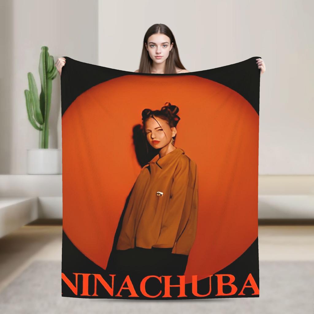 Nina Chuba Musik Sänger Decke Weiche Bedruckte Plüschdecke für Kinder Erwachsene Outdoor Flanell Bettdecke Bettbezug