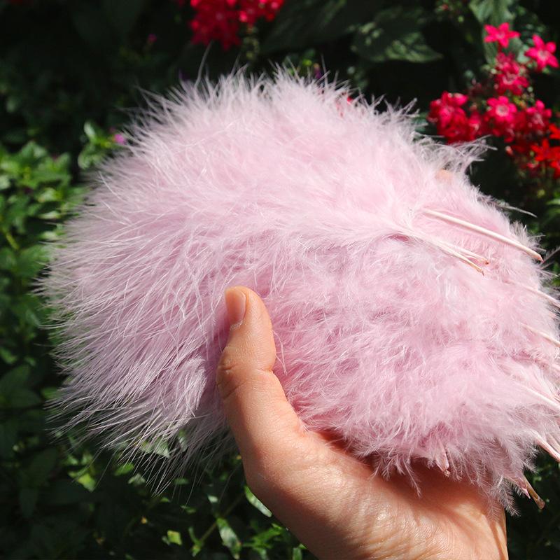 50Pcsdiy Color Feather Full Fleece Turkey Feather Clothing Antique Headdress Pet Toy Handicraft Decoration
