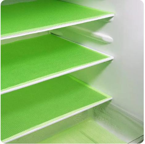 4PCS EVA Waterproof Refrigerator Liner Mat Washable Mildew Kitchen Pad Anti-oil Cabinet Drawer Placemat Heat-insulat Fridge Mat