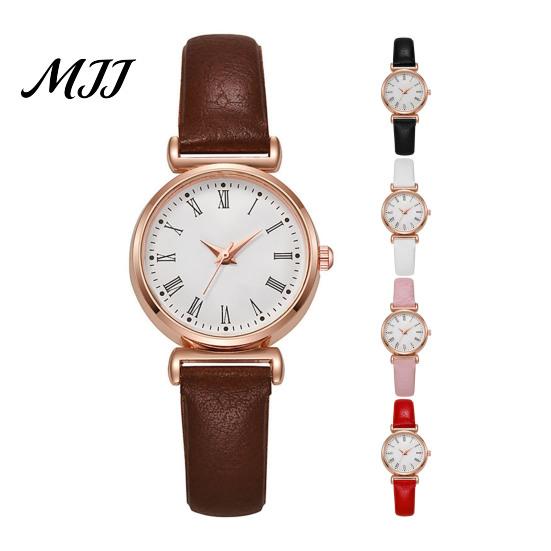 Formal Women Watch Analog Quartz Watches for Fashion Adjustable Leather Strap Wristwatch Elegant Easy Ladies Read Roman Numerals Dress Gifts Mom Wife