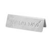 Stainless Steel Reserved Sign English Reserved Letter Table Marker Sandblasted Surface Silver