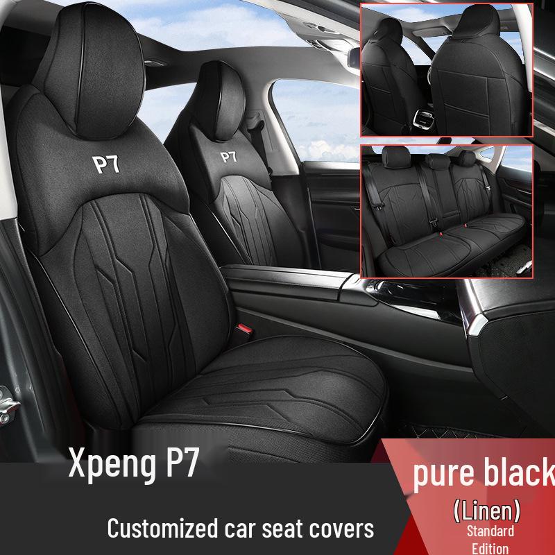 Premium Linen Seat Covers for Xpeng P7 - Universal, All-Season Car Cushion