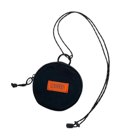 

Neck pouch adjustable [Universal Overall] (round, strap) [UV498QG] Wallet, stylish, 01_BLK