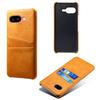 For Google Pixel 9a Case Dual Card Slots PU Leather + Hard PC Phone Cover
