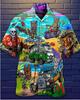 2026 Summer Loose Breathable 3d Print Trendy Cool Fashion Hawaiian Shirts Beach Party Tops Short Sleeves Men's 5XL