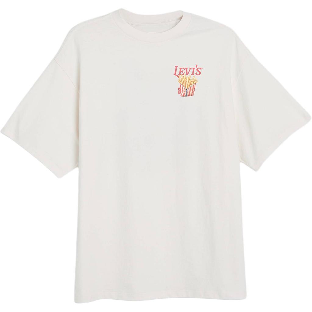 Levis Loose Simple Comfortable Food Pattern Round Neck Short Sleeve Drop Shoulder T-Shirt Women T-Shirts A4924-0096