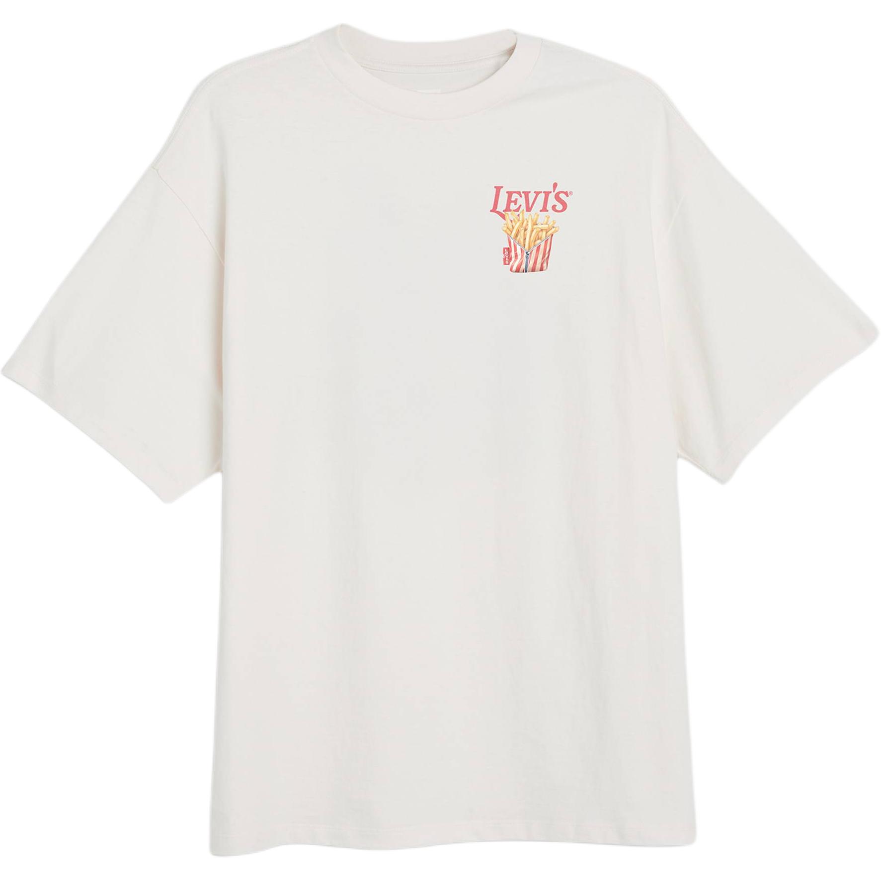 

Levis Свободная Простая Удобная Футболка с круглым вырезом и коротким рукавом с принтом еды Женские футболки A4924-0096 XS