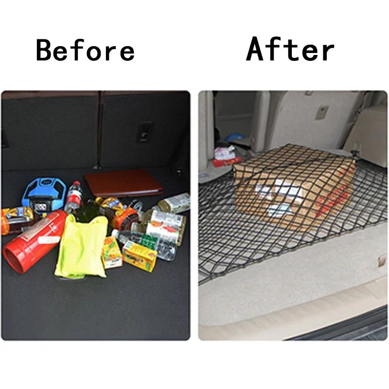 Universal Car Trunk Nets Elastic Stretchable Luggage Net Cargo Organizer Storage Nylon Mesh Nets Auto Interior Accessories