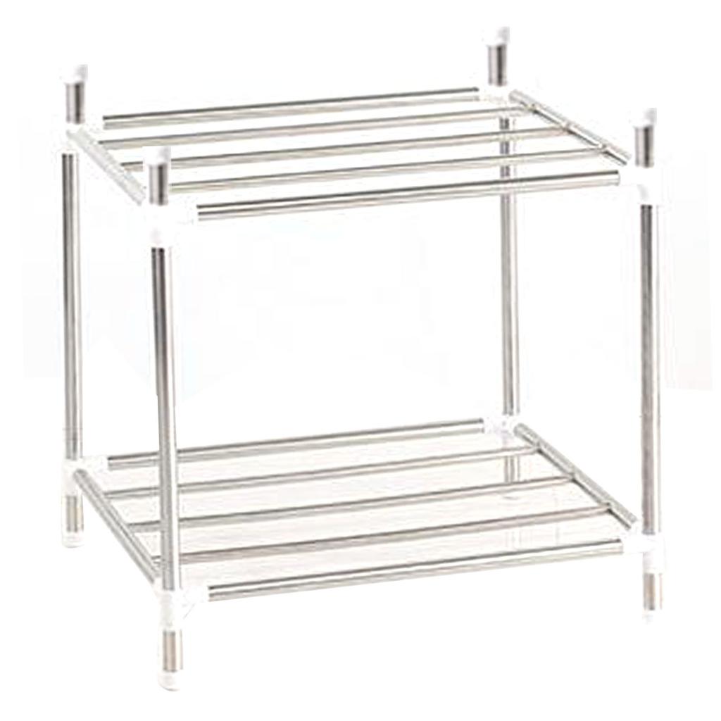 2vrstvé nerezové kuchyňské police koupelnové police zesílené zvýšené úložné regály