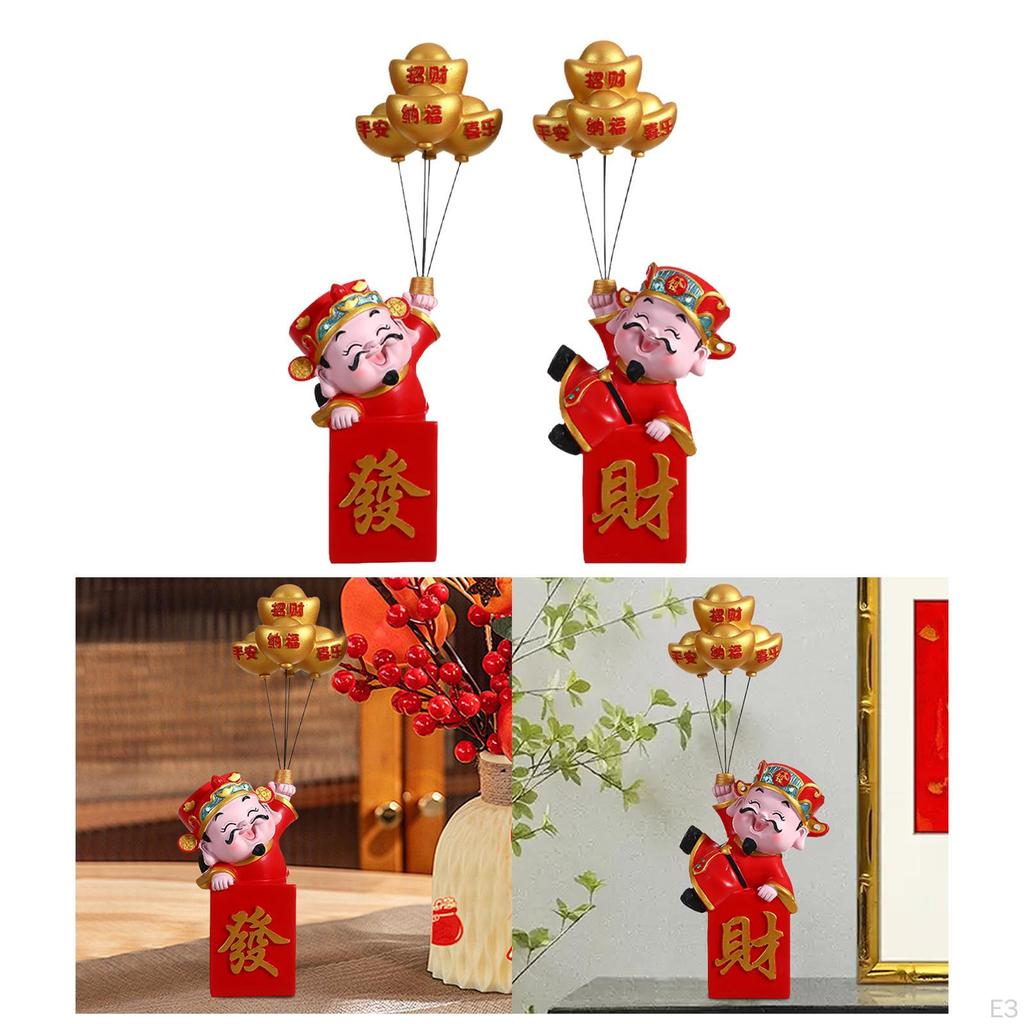 God of Fortune Statue Decorative Figurine Collectibles Desktop Ornament Sculpture for Table