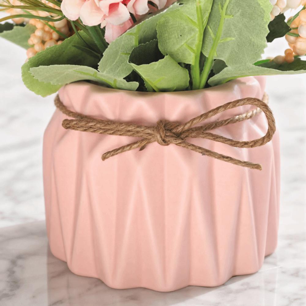 Silk Flower Hydrangea Styled Potted Desktop Decor Cafe Dining Table Small Potted Accent