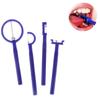 3/4Pcs Speech Tongue Tip Exercise Tool Blue Mouth Muscle Training Tool  Flexibility Training