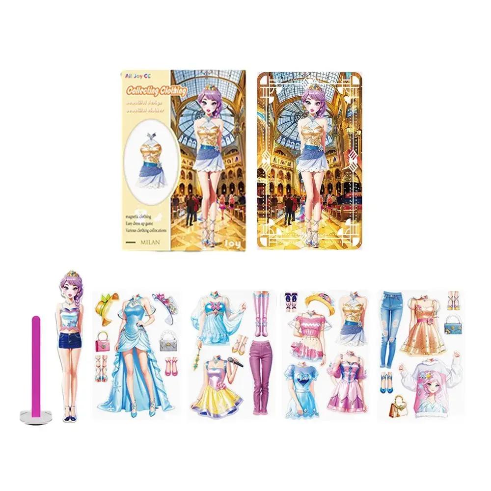 Dress Up Paper Doll Magnets Kreative Prinzessin Dolls Dress Up Paper Puzzles Set | Pretend Princess Magnetisches Spielset für Mädchen
