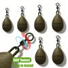 Carp Fishing Egg-Shaped Lead With Anti Tangle Stable Bottom Hold Durable Coated Lead For Carp Angling Fishing Tackle