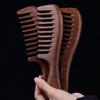 Sandalwood Anti-Static Curling Wide-Tooth Wooden Comb