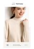 Women’s Cashmere Half-High Roll-Neck Sweater: Thick, Loose, Long Sleeve Pullover for Autumn/Winter.