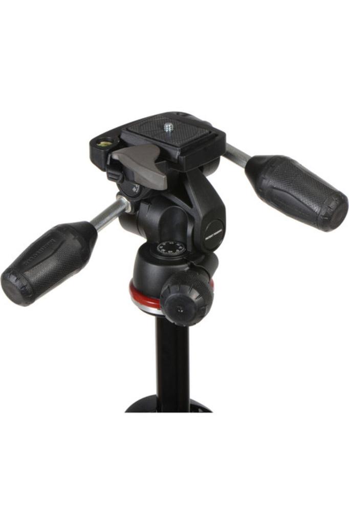 Manfrotto 290 Series Dual Aluminum Tripod MK290DUA3-3W 3-Way Head 4kg Load Capacity Max Height 175.5cm Min Height 5.5cm Lightweight 2.59kg Low-Angle