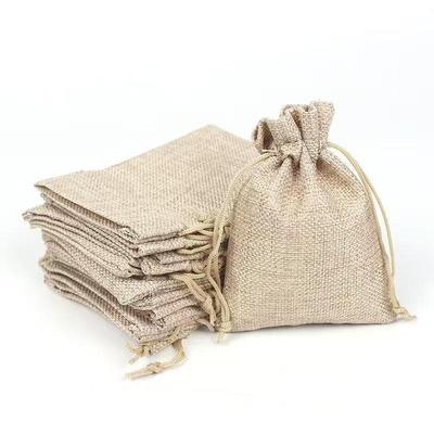 10 Stück Baumwolle und Hanf Bündel Tasche Geschenkbeutel für Kindertagsgeschenk Verpackungsbeutel DIY Süßigkeiten Hochzeit Produktverpackung